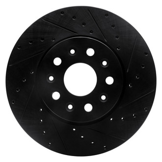 R1 Concepts® - eLINE™ Drilled and Slotted 1-Piece Front Passenger Side Brake Rotor