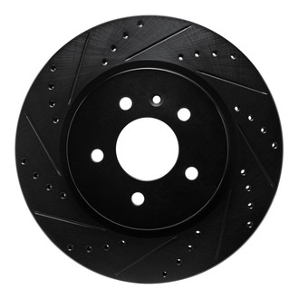 R1 Concepts® - eLINE™ Drilled and Slotted 1-Piece Rear Driver Side Brake Rotor