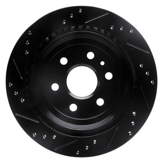 R1 Concepts® - eLINE™ Drilled and Slotted 1-Piece Rear Passenger Side Brake Rotor
