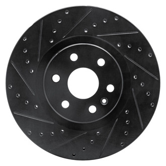 R1 Concepts® - eLINE™ Drilled and Slotted 1-Piece Front Driver Side Brake Rotor