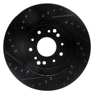 R1 Concepts® - eLINE™ Drilled and Slotted 1-Piece Rear Passenger Side Brake Rotor