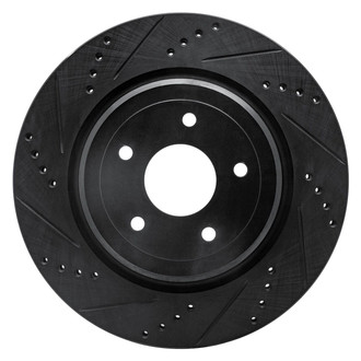R1 Concepts® - eLINE™ Drilled and Slotted 1-Piece Rear Driver Side Brake Rotor