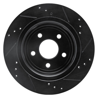 R1 Concepts® - eLINE™ Drilled and Slotted 1-Piece Rear Driver Side Brake Rotor
