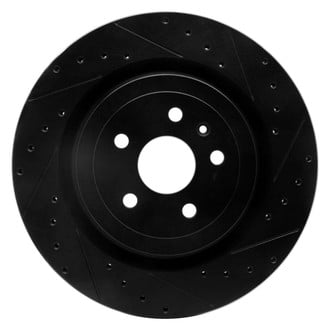 R1 Concepts® - eLINE™ Drilled and Slotted 1-Piece Rear Passenger Side Brake Rotor