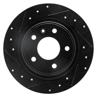 R1 Concepts® - eLINE™ Drilled and Slotted 1-Piece Rear Driver Side Brake Rotor