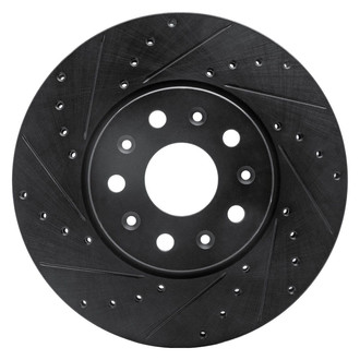 R1 Concepts® - eLINE™ Drilled and Slotted 1-Piece Front Driver Side Brake Rotor
