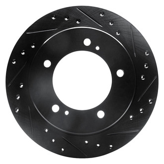R1 Concepts® - eLINE™ Drilled and Slotted 1-Piece Front Passenger Side Brake Rotor