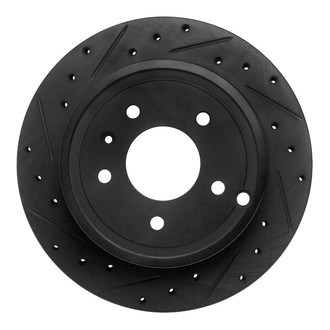 R1 Concepts® - eLINE™ Drilled and Slotted 1-Piece Rear Driver Side Brake Rotor