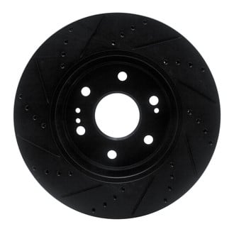 R1 Concepts® - eLINE™ Drilled and Slotted 1-Piece Front Passenger Side Brake Rotor
