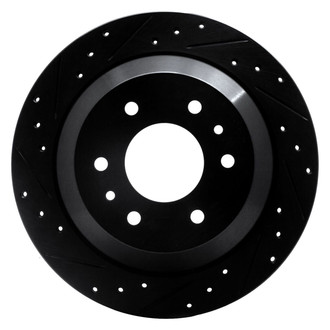 R1 Concepts® - eLINE™ Drilled and Slotted 1-Piece Rear Driver Side Brake Rotor