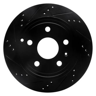 R1 Concepts® - eLINE™ Drilled and Slotted 1-Piece Rear Driver Side Brake Rotor