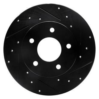 R1 Concepts® - eLINE™ Drilled and Slotted 1-Piece Rear Passenger Side Brake Rotor
