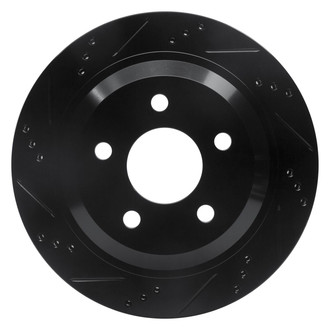 R1 Concepts® - eLINE™ Drilled and Slotted 1-Piece Rear Driver Side Brake Rotor