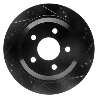 R1 Concepts® - eLINE™ Drilled and Slotted 1-Piece Rear Passenger Side Brake Rotor
