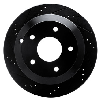 R1 Concepts® - eLINE™ Drilled and Slotted 1-Piece Rear Driver Side Brake Rotor