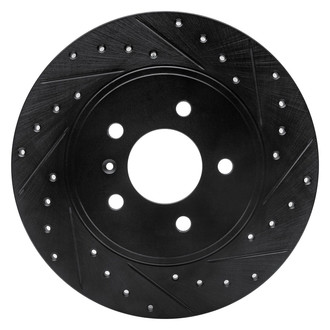 R1 Concepts® - eLINE™ Drilled and Slotted 1-Piece Rear Passenger Side Brake Rotor