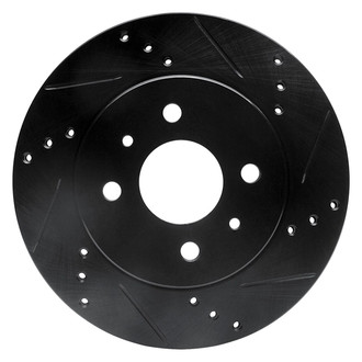 R1 Concepts® - eLINE™ Drilled and Slotted 1-Piece Front Passenger Side Brake Rotor