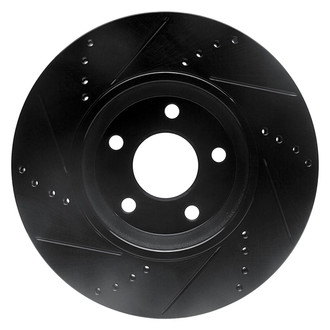 R1 Concepts® - eLINE™ Drilled and Slotted 1-Piece Front Passenger Side Brake Rotor