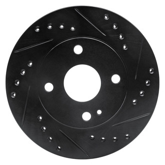 R1 Concepts® - eLINE™ Drilled and Slotted 1-Piece Front Passenger Side Brake Rotor