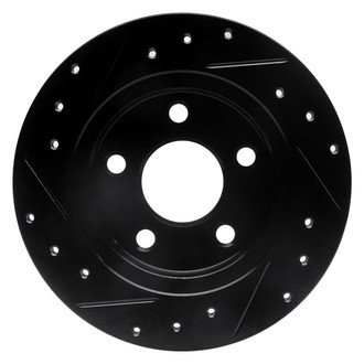R1 Concepts® - eLINE™ Drilled and Slotted 1-Piece Rear Passenger Side Brake Rotor