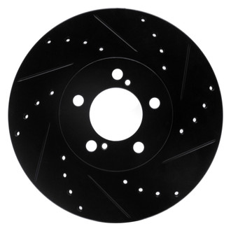 R1 Concepts® - eLINE™ Drilled and Slotted 1-Piece Front Passenger Side Brake Rotor