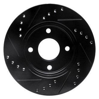 R1 Concepts® - eLINE™ Drilled and Slotted 1-Piece Front Passenger Side Brake Rotor