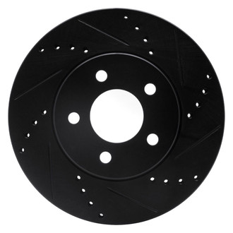 R1 Concepts® - eLINE™ Drilled and Slotted 1-Piece Front Passenger Side Brake Rotor