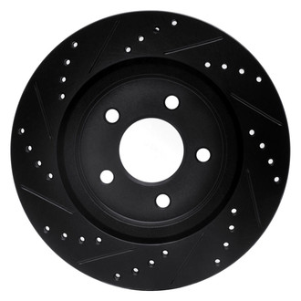R1 Concepts® - eLINE™ Drilled and Slotted 1-Piece Rear Passenger Side Brake Rotor