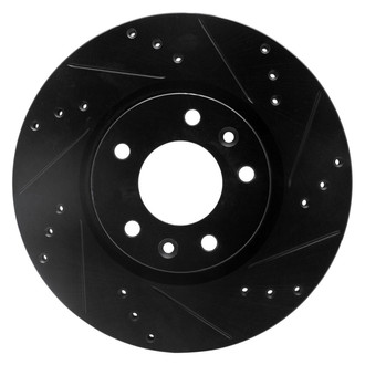 R1 Concepts® - eLINE™ Drilled and Slotted 1-Piece Front Passenger Side Brake Rotor