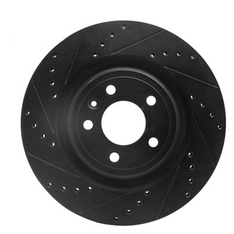 R1 Concepts® - eLINE™ Drilled and Slotted 1-Piece Front Driver Side Brake Rotor