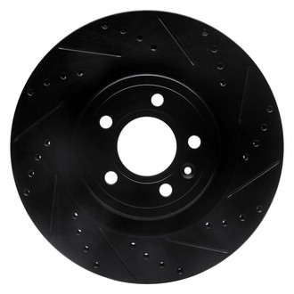 R1 Concepts® - eLINE™ Drilled and Slotted 1-Piece Front Passenger Side Brake Rotor