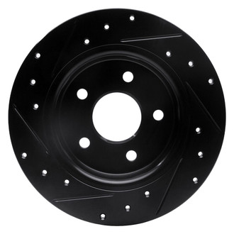 R1 Concepts® - eLINE™ Drilled and Slotted 1-Piece Rear Passenger Side Brake Rotor