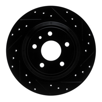 R1 Concepts® - eLINE™ Drilled and Slotted 1-Piece Rear Passenger Side Brake Rotor