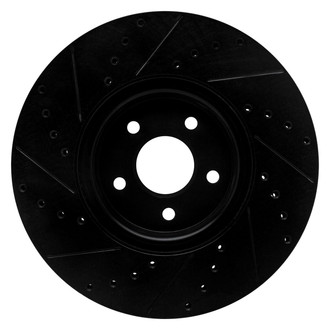 R1 Concepts® - eLINE™ Drilled and Slotted 1-Piece Front Passenger Side Brake Rotor
