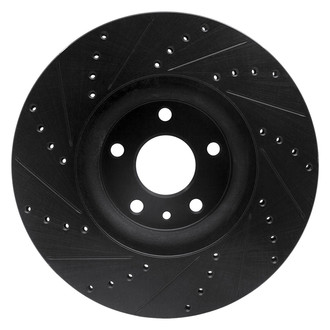R1 Concepts® - eLINE™ Drilled and Slotted 1-Piece Front Passenger Side Brake Rotor