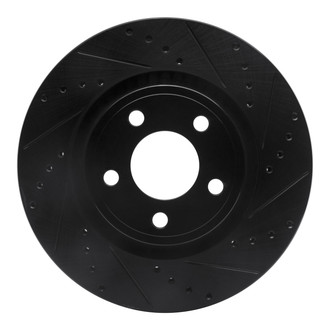 R1 Concepts® - eLINE™ Drilled and Slotted 1-Piece Front Passenger Side Brake Rotor
