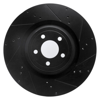 R1 Concepts® - eLINE™ Drilled and Slotted 1-Piece Front Passenger Side Brake Rotor