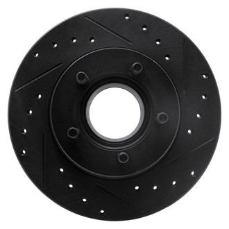 R1 Concepts® - eLINE™ Drilled and Slotted 1-Piece Front Passenger Side Brake Rotor