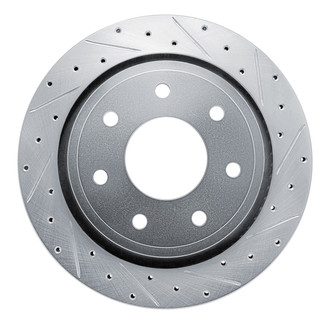R1 Concepts® - eLINE™ Drilled and Slotted 1-Piece Front Passenger Side Brake Rotor