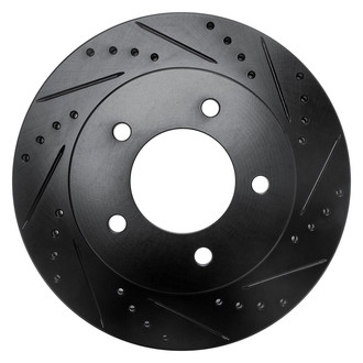 R1 Concepts® - eLINE™ Drilled and Slotted 1-Piece Front Passenger Side Brake Rotor