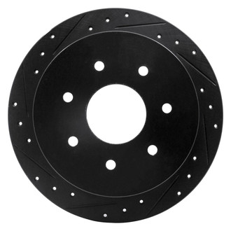 R1 Concepts® - eLINE™ Drilled and Slotted 1-Piece Rear Driver Side Brake Rotor