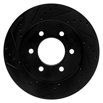 R1 Concepts® - eLINE™ Drilled and Slotted 1-Piece Rear Driver Side Brake Rotor