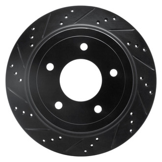 R1 Concepts® - eLINE™ Drilled and Slotted 1-Piece Rear Driver Side Brake Rotor