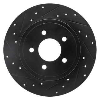R1 Concepts® - eLINE™ Drilled and Slotted 1-Piece Rear Driver Side Brake Rotor