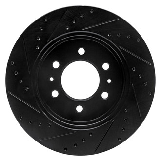 R1 Concepts® - eLINE™ Drilled and Slotted 1-Piece Front Passenger Side Brake Rotor