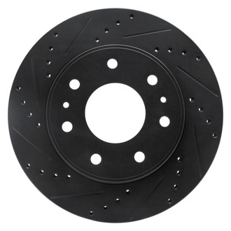 R1 Concepts® - eLINE™ Drilled and Slotted 1-Piece Front Driver Side Brake Rotor