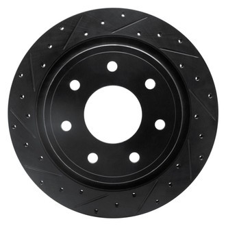 R1 Concepts® - eLINE™ Drilled and Slotted 1-Piece Rear Driver Side Brake Rotor