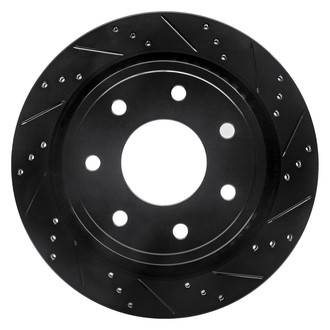 R1 Concepts® - eLINE™ Drilled and Slotted 1-Piece Rear Passenger Side Brake Rotor