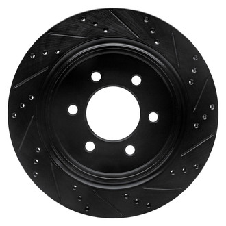 R1 Concepts® - eLINE™ Drilled and Slotted 1-Piece Rear Driver Side Brake Rotor