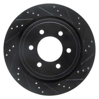 R1 Concepts® - eLINE™ Drilled and Slotted 1-Piece Rear Passenger Side Brake Rotor